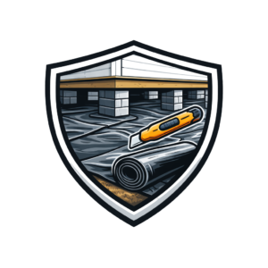 Mobile home vapor barrier installation service icon protecting crawl space from moisture