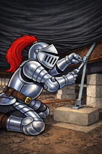 Underhome Armor Knight installing a Hurricane Anchor