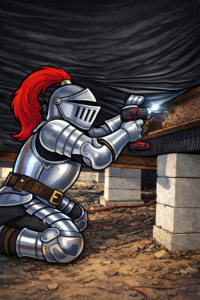 Vapor barrier being professionally installed beneath a mobile home, sealing the crawl space to control ground moisture and humidity in Florida.